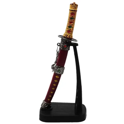 Samurai Toy S w o r d Paper Cutter with Stand Ninja Table